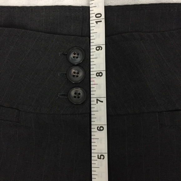 Suzy Shier Dress Pants Womens 13/14 Black Pinstripe Bootcut Trousers - Picture 11 of 12